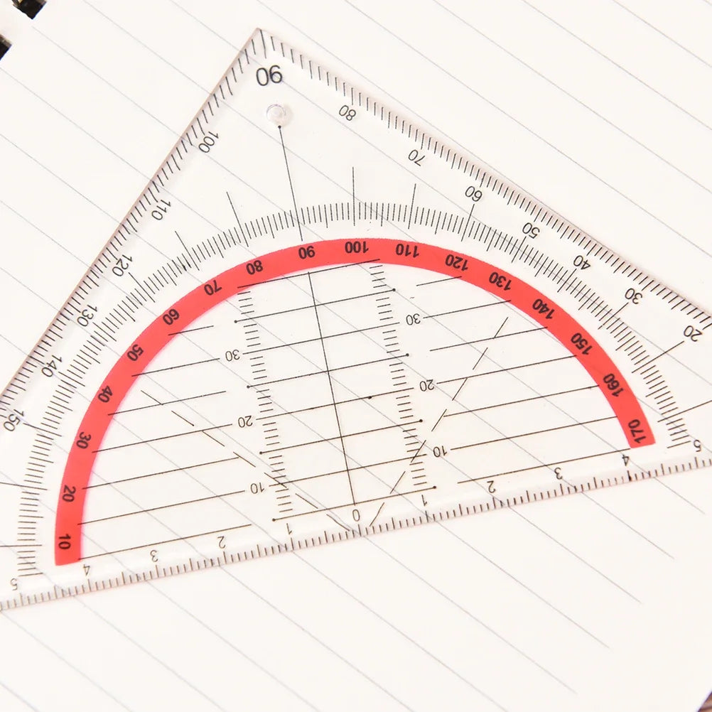 15 cm Multi-Function Engineering Ruler – Square, Triangle, Protractor & Measurement Scale