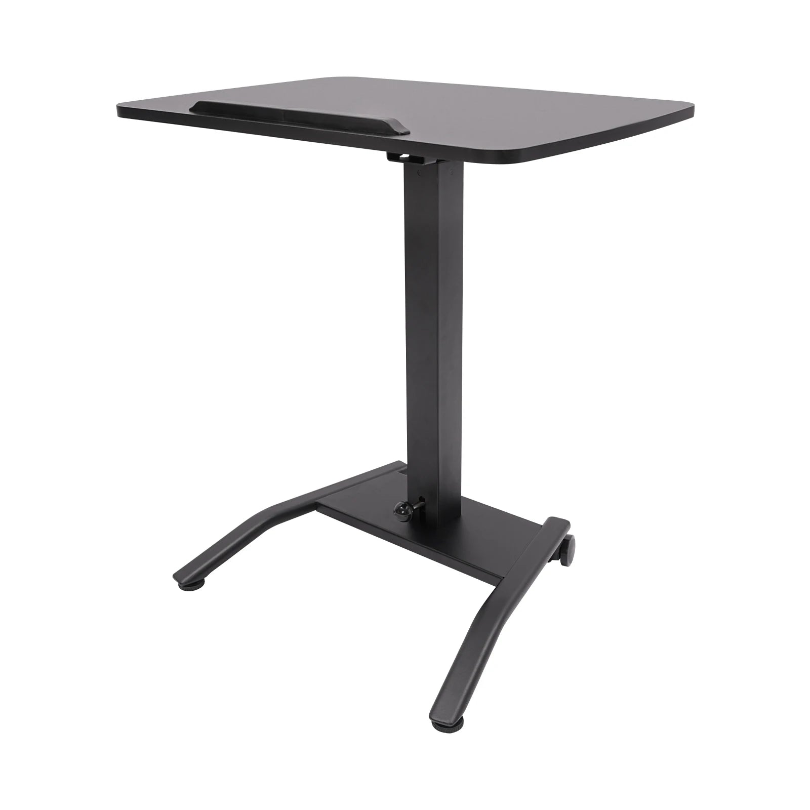 🖥️ Movable Stand-Up Computer Workstation – 25"x17" Desktop with Lockable Wheels & 246 lbs Capacity