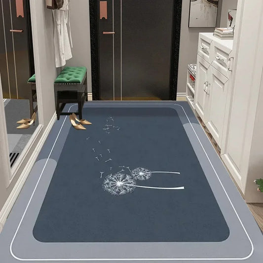 Extra Large Entrance Foyer Carpet Mat – Diatomaceous Earth Absorbent, Quick-Dry & Anti-Slip Rug for Bathroom, Kitchen & Hallway
