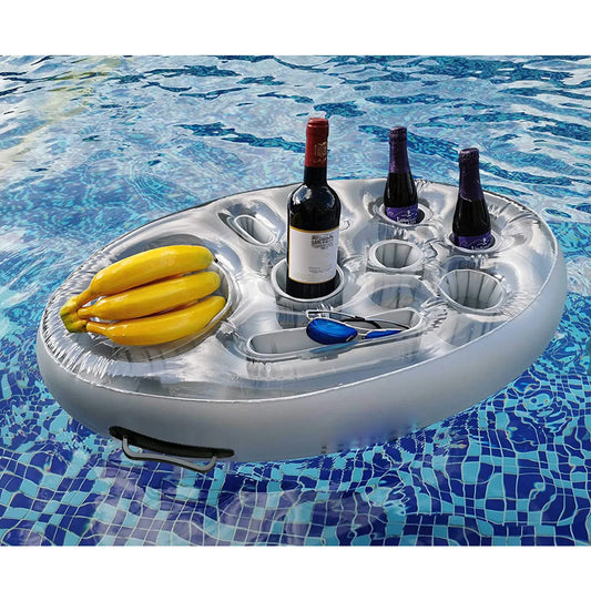 Inflatable Pool Drink Holder – Floating Cup Pad & Beverage Stand for Swimming Pools, Beaches & Kids’ Fun