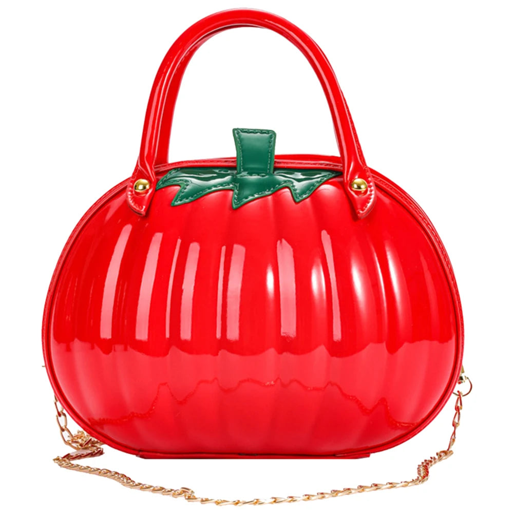 Pumpkin Shape Leather Top-Handle Handbag – Waterproof Cute Shoulder Bag 🎃