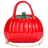 Pumpkin Shape Leather Top-Handle Handbag – Waterproof Cute Shoulder Bag 🎃