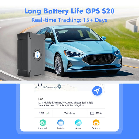 15-Day Battery Vehicle GPS Tracker – Anti-Theft Locator Device for Cars, Trucks, Motorcycles & Luggage Security