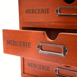 Vintage Rustic Wooden 5-Drawer Desk Organizer Shelf – Craft & Office Storage Box
