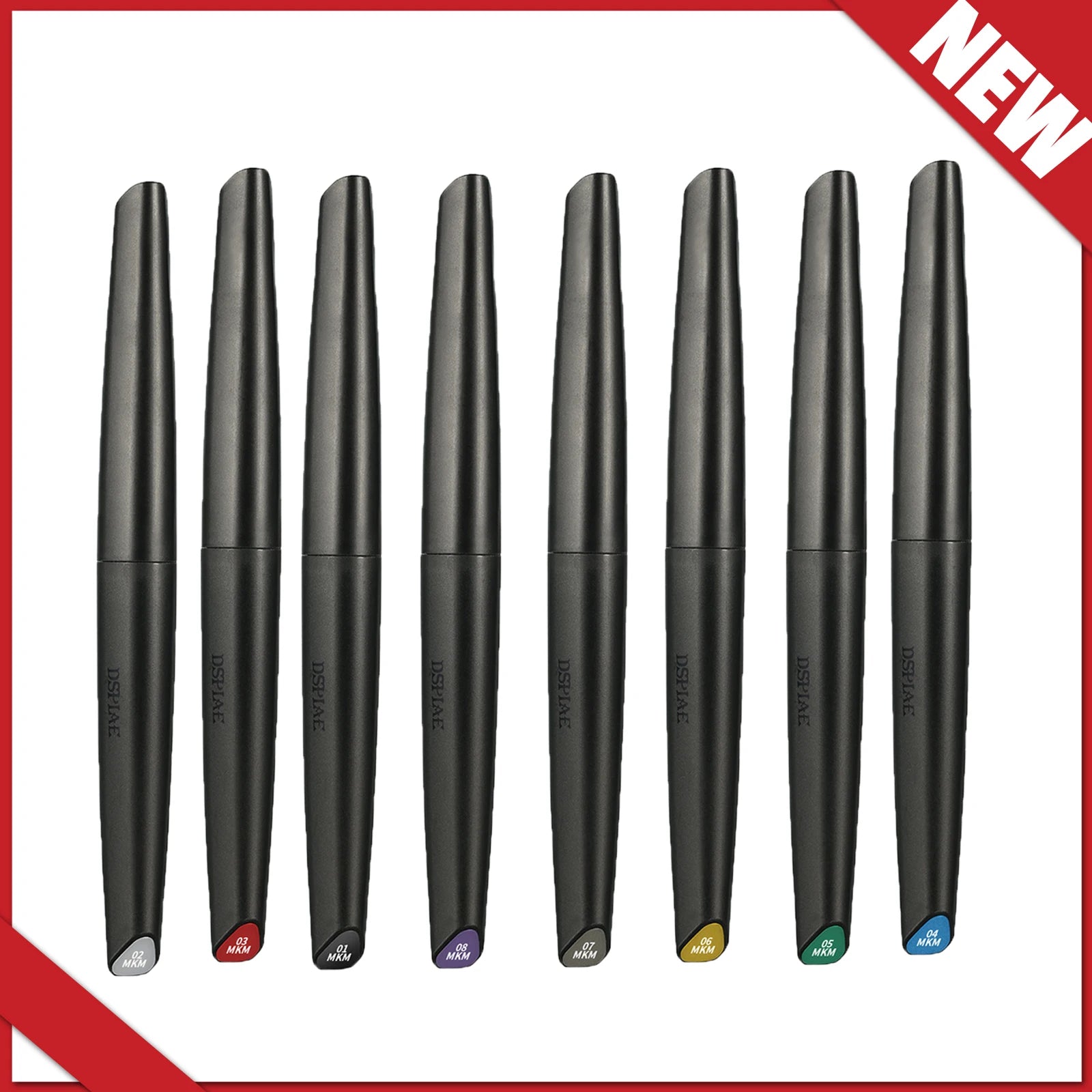 DSPIAE Brush Pen Set (5/8/12 Colors) – Water-Based Soft Tip Markers with Metallic & Fluorescent Ink