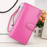 Women’s Long PU Leather Wallet – Elegant Large-Capacity Clutch Purse & Phone Handbag with Card Holder Design