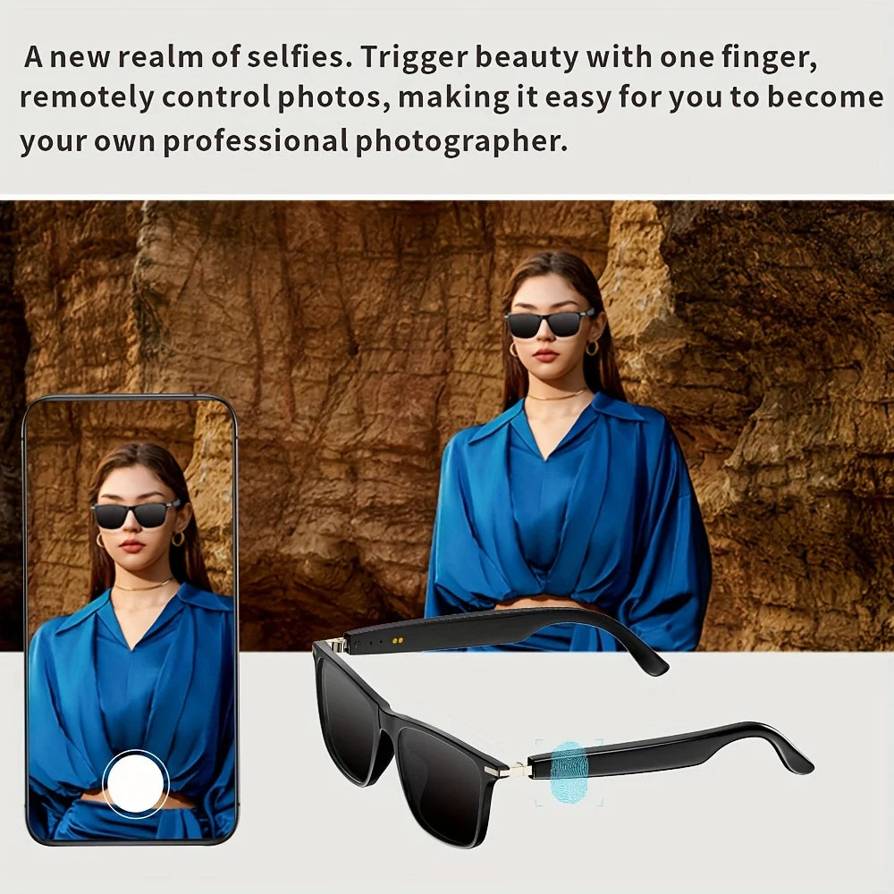 SENBONO Smart Glasses – Open-Ear Bluetooth Sunglasses with Hands-Free Calling & Anti-Blue Light Protection (Unisex)