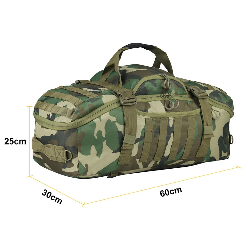 35L/50L/80L outdoor mountaineering MOLLE tactical backpack – large waterproof hiking, camping & travel duffel rucksack bag