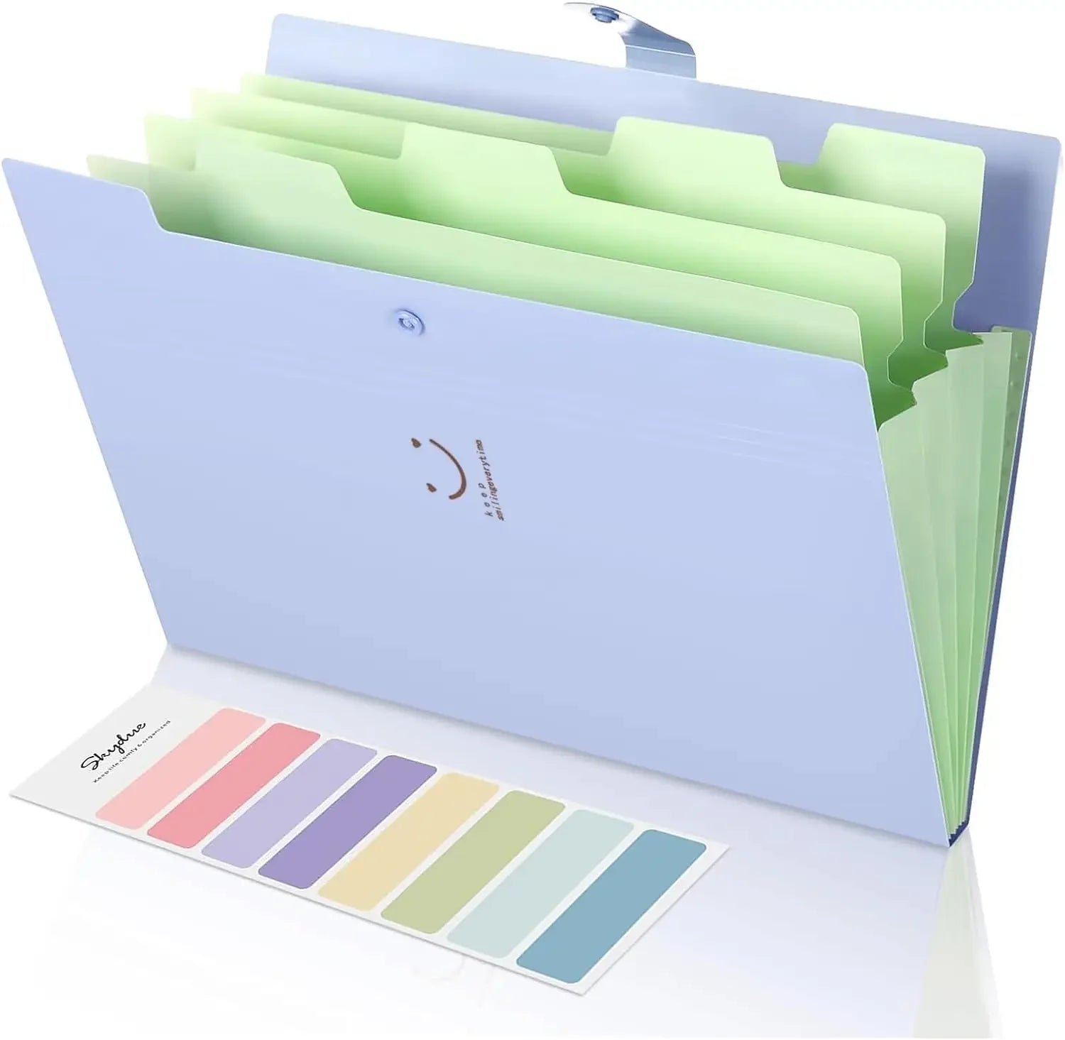 A4 Paper Expanding Folder – Pocket Organizer, Portable Document Storage for School, Office & Home (Purple)