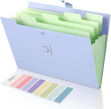 A4 Paper Expanding Folder – Pocket Organizer, Portable Document Storage for School, Office & Home (Purple)