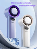 Portable Handheld Turbo Fan – 100-Speed Adjustable Mini Personal Fan, USB Rechargeable, LED Display