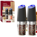 Electric Salt and Pepper Grinder Set – Battery Powered with LED Light, 1/2pcs - PulinGO