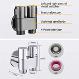Wall-Mount Angle Valve Bidet Sprayer Set – Dual Outlet Zinc Alloy Plumbing Kit 🚿