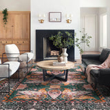 Vintage Floral Accent Area Rug – Soft Fluffy Large Carpet for Bedroom & Living Room Home Décor