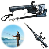 “Portable Folding Telescopic Fishing Rod Set – Stainless Steel Mini Fishing Pole with Reel & Line for Travel”