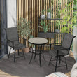“3-Piece Counter Height Patio Bar Set with Modern Round Table & Swivel Bar Stools – Outdoor Pool, Garden & Backyard Deck Furniture”