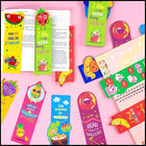 70-Piece Scented Scratch & Sniff Bookmarks – Cute Fruit Theme Assorted Educational Markers