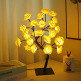 LED Rose Tree Lights – 24 LEDs USB Operated Table Lamp, Romantic Atmosphere Lighting for Wedding, Party, Birthday & Home Decoration