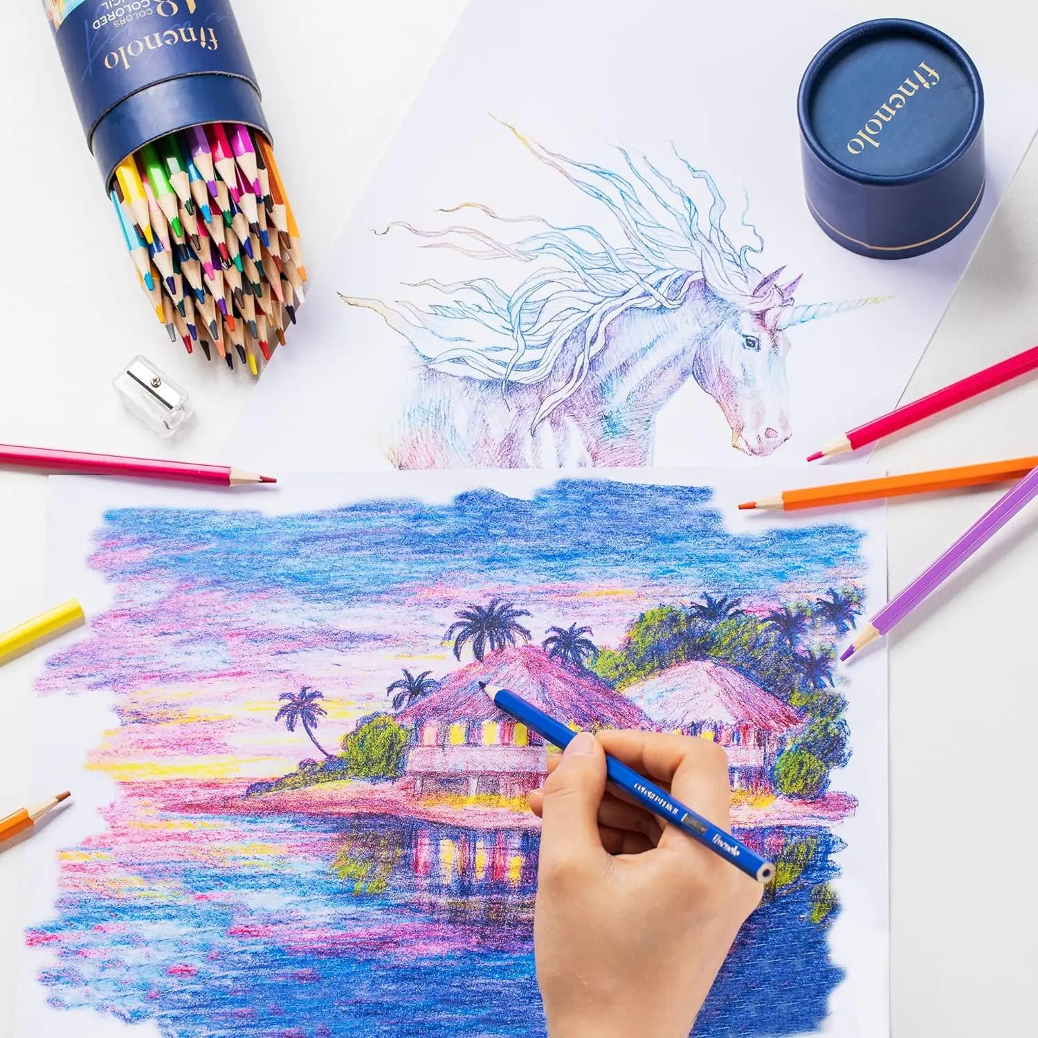 Deli 72-Colored Pencils – Soft Core Art & Drawing Set for Coloring, Sketching & Creative Fun