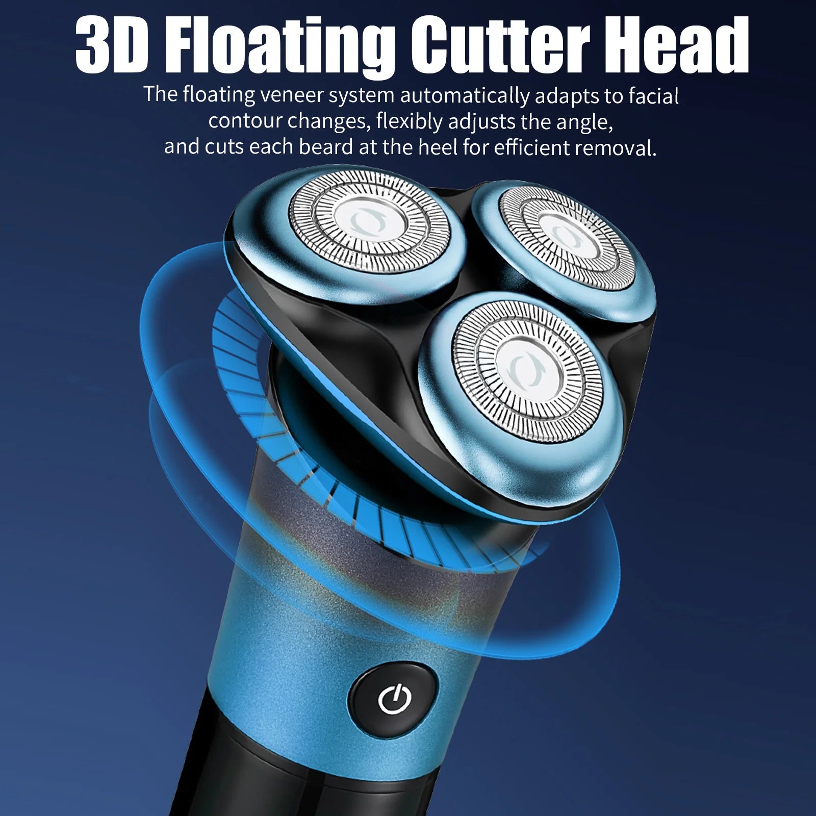 Sejoy FK379 Rotary Electric Shaver – 3D Floating Cutter, Washable & Rechargeable Beard Trimmer for Men