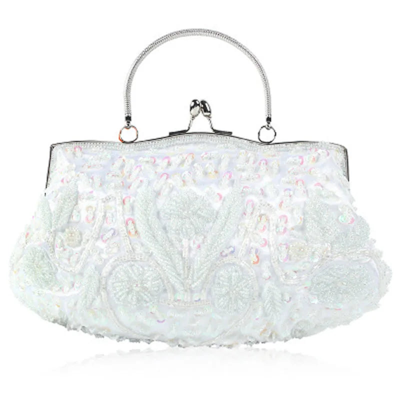 Women’s Beaded Evening Party Clutch – Exquisite Embroidered Mini Tote Wallet Handbag for Weddings & Special Occasions