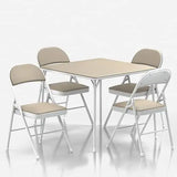 5-Piece Folding Card Table and Chair Set – Portable, Padded, No Assembly Required (Black)