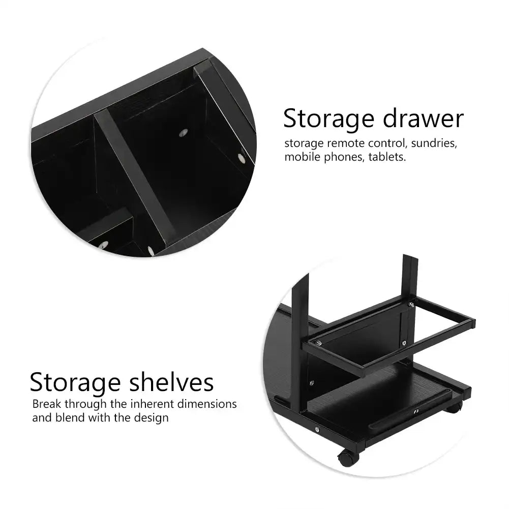 Adjustable Rolling Laptop Desk with Drawer – Portable Bed & Sofa Table for Snack, Books & Work 🖥️🛋️