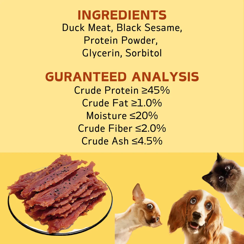 Sesame Duck Jerky Dog Treats – All-Natural, Healthy & Easily Digestible Snacks (200g / 400g Packs)