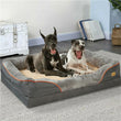 Jumbo Orthopedic Dog Bed – Large Memory Foam Pet Sofa Couch with Waterproof Removable Cover & Bolster Support