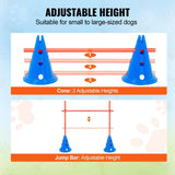 Dog Agility Hurdle Cone Set – 6-Piece Training Kit with 12 Cones, 6 Agility Rods & Carry Bag for Pet Exercise & Obedience
