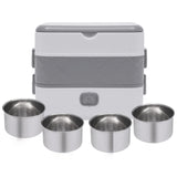 200 W Portable Food Insulated Electric Lunch Box – Double Layer Heating Container for Office, Travel & Home