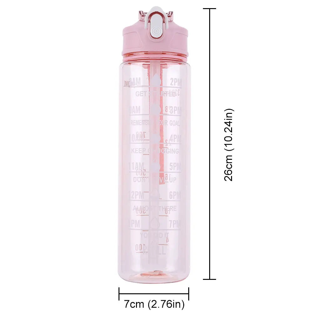 Capybara Cartoon Straw Water Bottle – Cute Portable Mug with Carrying Strap (700–800 ml)