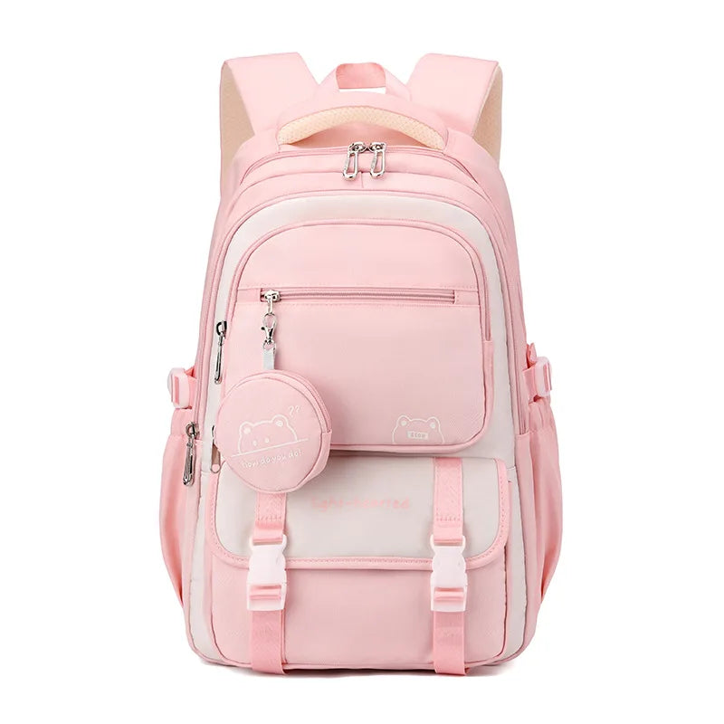 Waterproof Lightweight Girls’ Backpack – Fashionable School & Travel Bag with Colour-Print for Women & Children 🎒