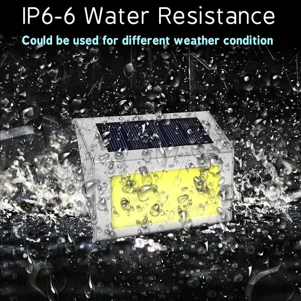 Lightess Solar Step & Deck Lights – Stainless Steel Waterproof Outdoor LED Fence Lights for Garden, Pathway & Stair Safety