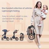 3-in-1 Luxury Baby Travel Stroller with ISOFIX Base – Sit or Lie Down for Newborns