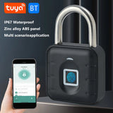 Smart Fingerprint Padlock with Tuya APP – Waterproof Portable Anti-Theft Keyless Lock