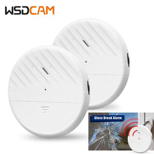 🚨 125dB Wireless Glass Break Alarm – Vibration Sensor for Doors & Windows, Anti-Theft Security Alarm System