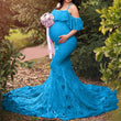 Women’s Lace Mesh Maternity Dress – Sleeveless Coral Tulle Pregnancy Gown with Elegant Design for Photoshoots & Parties