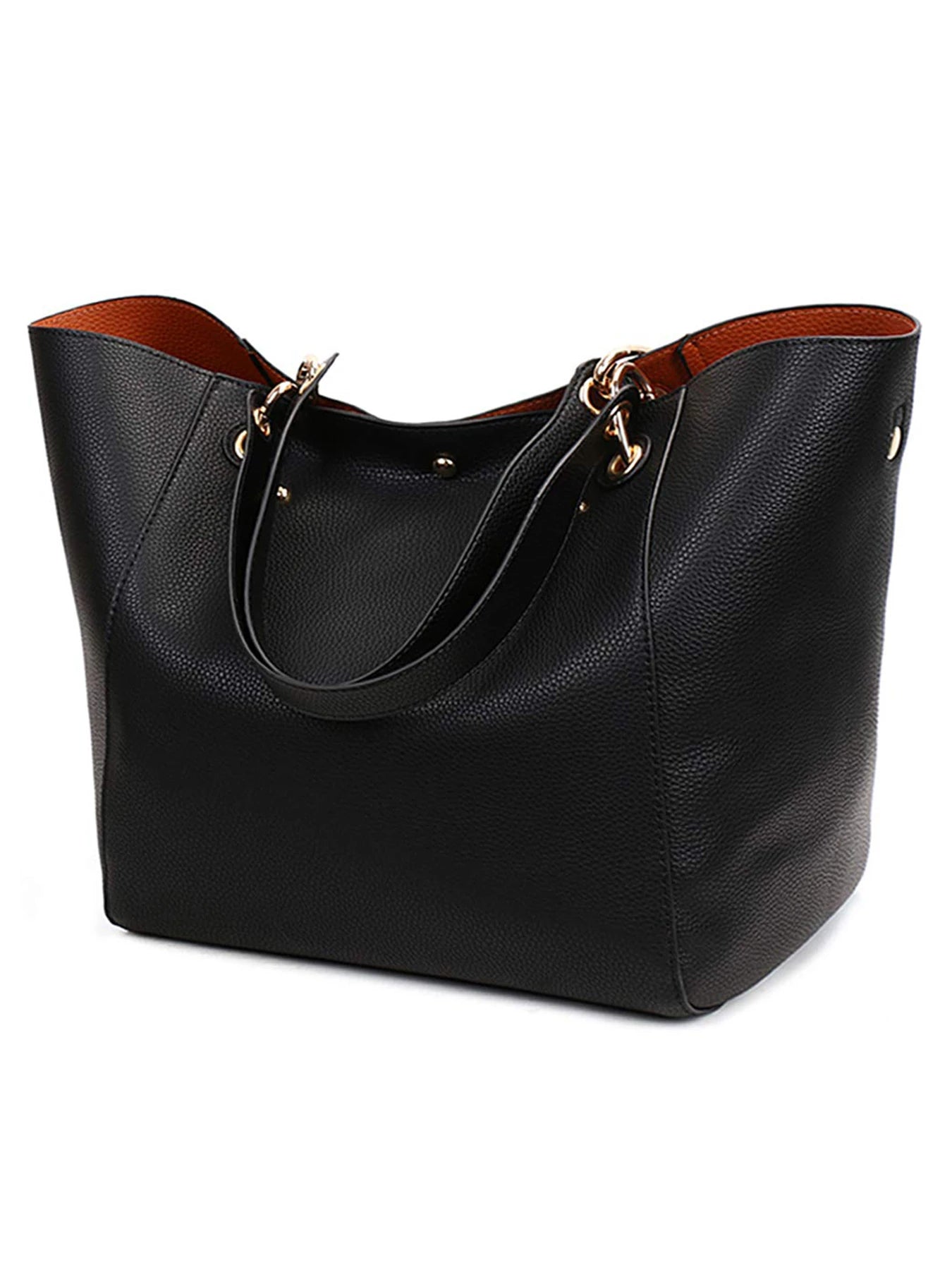 Pahajim women’s large PU leather tote bag – waterproof top-handle handbag with shoulder strap for work, shopping & daily use