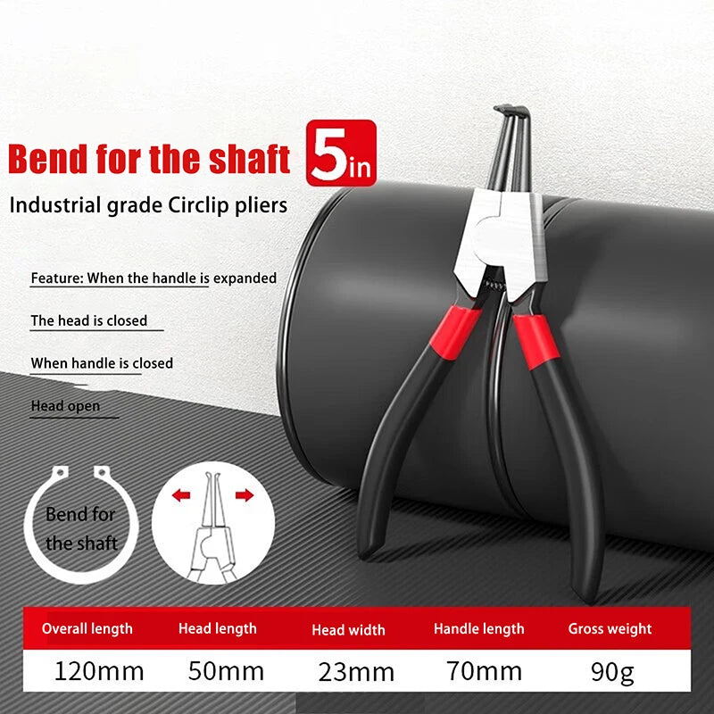 Circlip Pliers & Needle Nose Retaining Ring Pliers – Professional Tool for Installing & Removing Lock Rings & Shafts