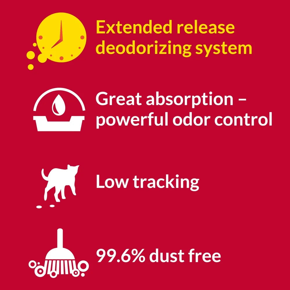 Multi-Cat Non-Clumping Clay Cat Litter – 48 lb Bag, Moisture Absorption, Low-Dust & Odor Control