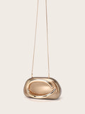 2025 Fashion Luxury Women’s Evening Clutch – Bride Metal Wedding Purse & Party Crossbody Box Handbag with Day Closure