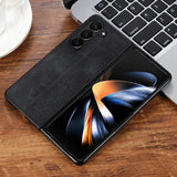 Luxury PU Leather Case for Samsung Galaxy Z Fold 3/4/5/6 – Shockproof Slim Bumper Back Cover with Premium Finish