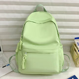 Women’s Nylon Stadium Backpack – Large-Capacity Casual Daypack | Solid-Color Ladies’ Student Bag for School & Outdoor Use