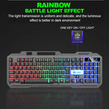 T25 Wired Keyboard & Mouse Set – LED Luminous Imitation Mechanical Tactile Gaming Keyboard with Ergonomic Mouse for PC & Laptop