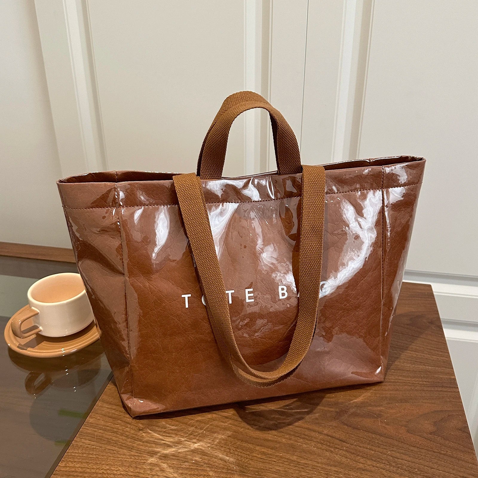 Handbag with Inner Pocket Tote Bag for Women & Men – Adjustable Strap Solid Satchel for Work, School & Office