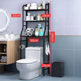 Metal Over-Toilet Storage Rack with Removable Towel Hooks & Paper Holder – Bathroom Organizer