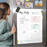 Yokumio Magnetic Refrigerator Calendar – A3 Dry Erase Planner with Marker & Eraser for Home, Office & Classroom