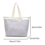 Women’s PVC clear jelly tote bag – large-capacity waterproof handbag, multifunctional transparent purse for beach, summer & daily use