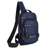Men’s Large-Capacity Nylon Chest Bag – Lightweight Korean-Style Travel Crossbody Shoulder Backpack for Daily Use